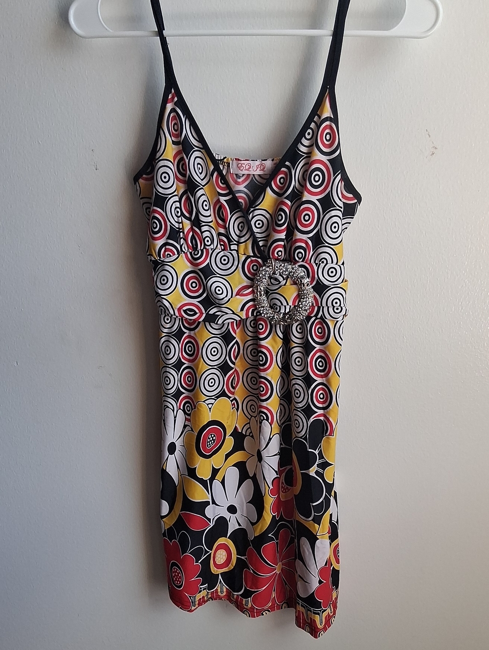 EQ:IQ Vintage Y2K Mod Target Floral Empire Waist Mini Dress Size M